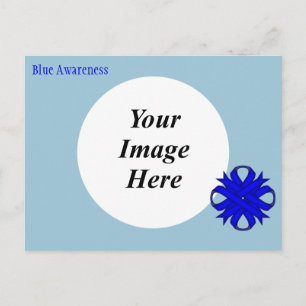 Blue Clover Ribbon Tmpl van Kenneth Yoncich Briefkaart