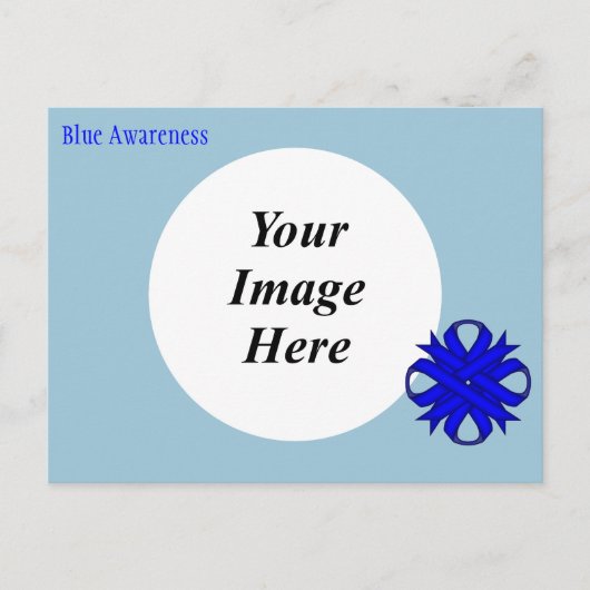 Blue Clover Ribbon Tmpl van Kenneth Yoncich Briefkaart (Voorkant)
