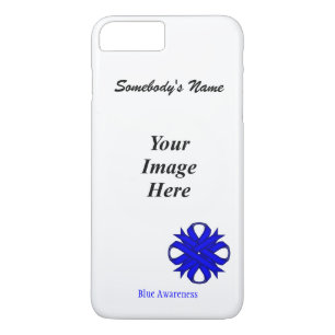 Blue Clover Ribbon Tmpl van Kenneth Yoncich iPhone 8/7 Plus Hoesje