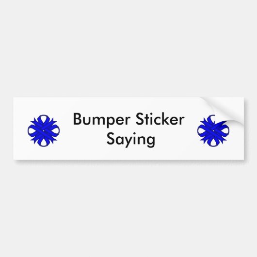 Blue Clover Ribbon van Kenneth Yoncich Bumpersticker (Voorkant)