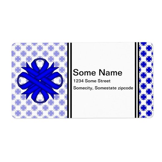 Blue Clover Ribbon van Kenneth Yoncich Etiket (Voorkant)