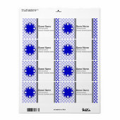 Blue Clover Ribbon van Kenneth Yoncich Etiket (Full Sheet)