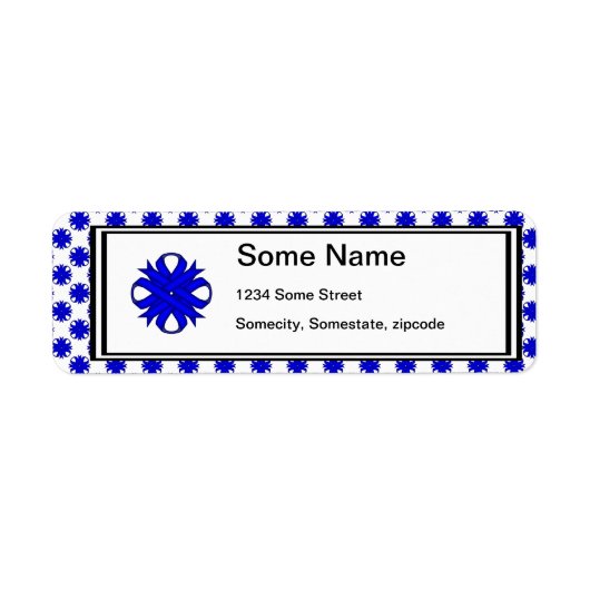 Blue Clover Ribbon van Kenneth Yoncich Etiket (Voorkant)