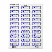 Blue Clover Ribbon van Kenneth Yoncich Etiket (Full Sheet)