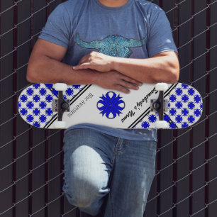 Blue Clover Ribbon van Kenneth Yoncich Persoonlijk Skateboard