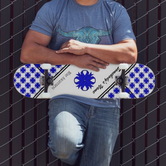 Blue Clover Ribbon van Kenneth Yoncich Persoonlijk Skateboard (Buiten 3)
