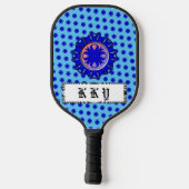Blue Clover Ribbon van Kenneth Yoncich Pickleball Paddle (Achterkant)