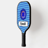 Blue Clover Ribbon van Kenneth Yoncich Pickleball Paddle (Links)