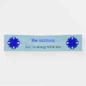 Blue Clover Ribbon van Kenneth Yoncich Spandoek (Horizontaal)