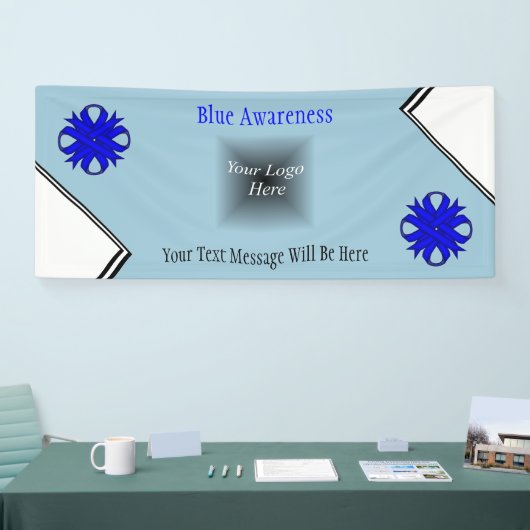 Blue Clover Ribbon van Kenneth Yoncich Spandoek (Beurs)