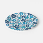 Blue Clover Shamrock Pattern St. Patrick's Day Papieren Bordje (Gekanteld)