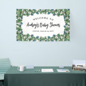 Blue Clovers Boy Baby shower Welkom Spandoek (Beurs)