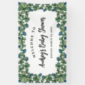 Blue Clovers Boy Baby shower Welkom Spandoek (Verticaal)