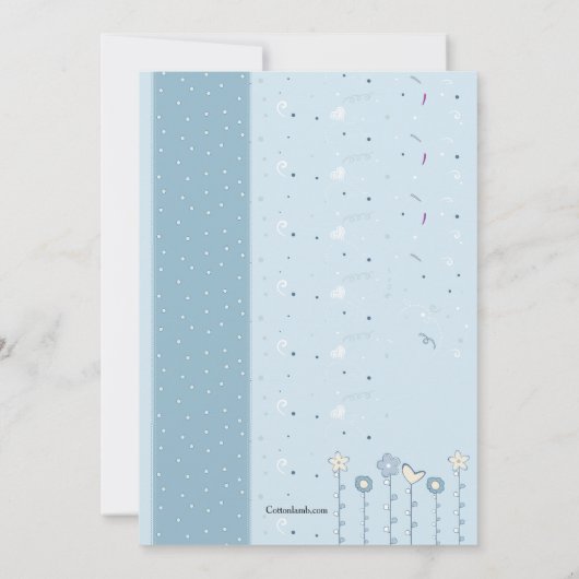 Blue Clown Uitnodiging (Achterkant)