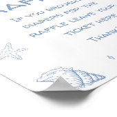 Blue Coastal Beach Baby shower Luierkrabbel Poster (Hoek)