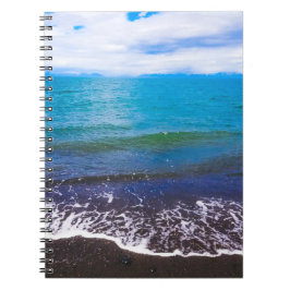 Blue Coastal Ocean Seascape Spiral Notitieboek