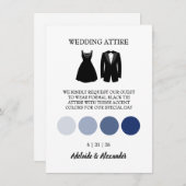 Blue Coastal Trouwkleding Kaart (Voorkant / Achterkant)