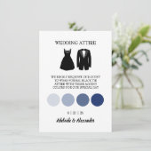 Blue Coastal Trouwkleding Kaart (Staand voorkant)