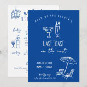 Blue Coastal vrijgezellenkippen weekend Kaart (Voorkant / Achterkant)