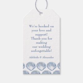 Blue Coastal Wedding Bedankt Cadeau Label Cadeaulabel