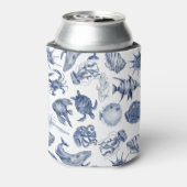 Blue Coastal Wedding Blikjeskoeler (Blikje Achterkant)