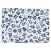 Blue Coastal Wedding Gift Bag Groot Cadeauzakje (Achterkant)