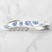 Blue Coastal Wedding Kurkentrekker (Achterkant)