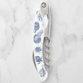 Blue Coastal Wedding Kurkentrekker (Achterkant)