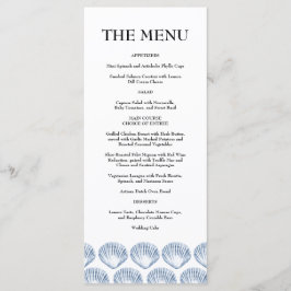 Blue Coastal Wedding Menu