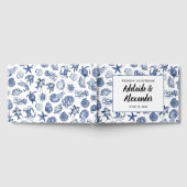 Blue Coastal Wedding Reception Guest Book Gastenboek (Volledig)