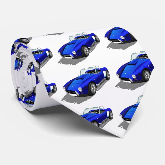 Blue Cobra Car Stropdas (Opgerold)