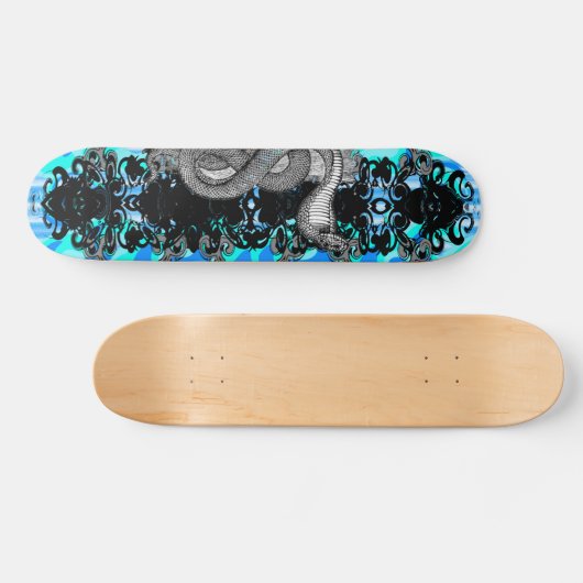Blue Cobra - Gepersonaliseerd Persoonlijk Skateboard (Horizontaal)