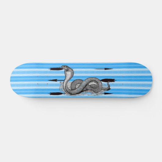 Blue Cobra - Gepersonaliseerd Persoonlijk Skateboard (Horizontaal)