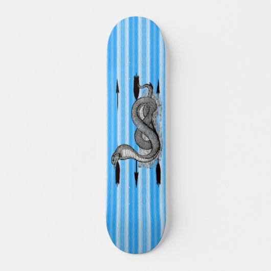 Blue Cobra - Gepersonaliseerd Persoonlijk Skateboard (Voorkant)