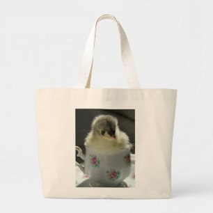 Blue Cochin Chick in Teacup Grote Tote Bag