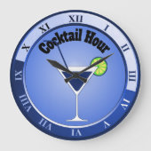 Blue Cocktail Hour Bar-klok Grote Klok (Voorkant)