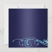 Blue Cocktail Time Bachelorette Party Uitnodiging (Achterkant)