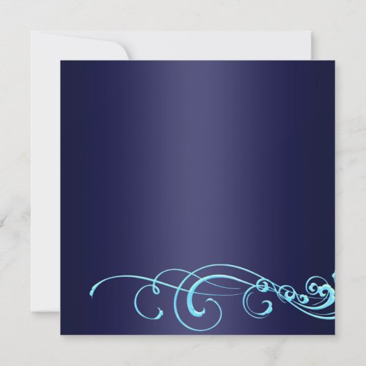 Blue Cocktail Time Bachelorette Party Uitnodiging (Achterkant)