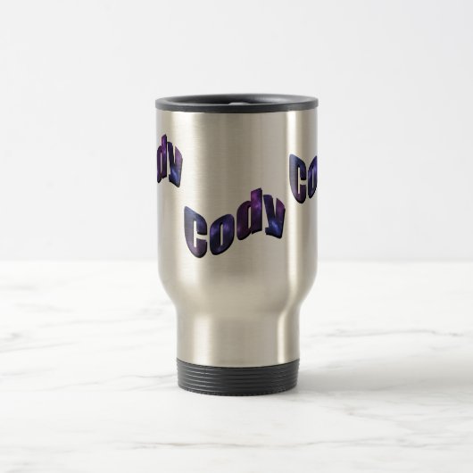 Blue Cody Name Logo, Reisbeker (Center)