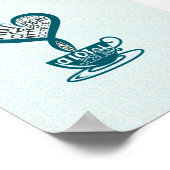 Blue Coffee en Jesus Poster 5"x7" (Hoek)