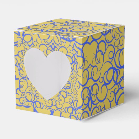 Blue Coffee Small Gift Bag Favor Box Bedankdoosjes (Voorkant Zijde)