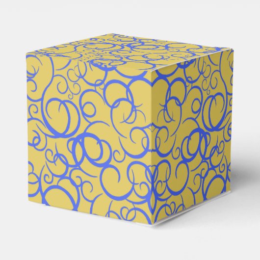 Blue Coffee Small Gift Bag Favor Box Bedankdoosjes (Achterkant)