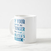 Blue Coffee Sterker dan de houding van uw dochter Koffiemok (Voorkant links)