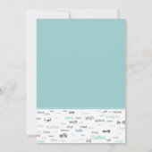 Blue Coffee - Uitnodigingen voor verjaardagsfeestj (Achterkant)