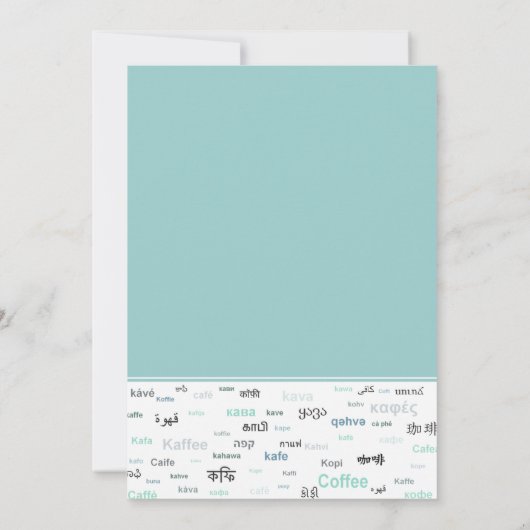 Blue Coffee - Uitnodigingen voor verjaardagsfeestj (Achterkant)