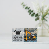 Blue Collar | Heavy Machinery | Construction Visitekaartje (Staand voorkant)