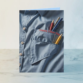 Blue Collar Labor Day Feestdagen Kaart