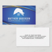 Blue Collar Logo | Blauwe geometrie Visitekaartje (Voorkant / Achterkant)