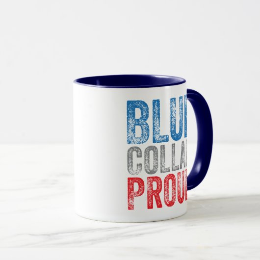 Blue Collar Proud 11oz. Mok keramische koffie (Voorkant rechts)