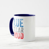 Blue Collar Proud 11oz. Mok keramische koffie (Voorkant links)